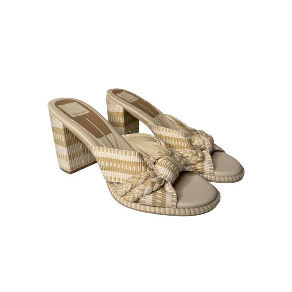 Dolce Vita Shoes - Dolce Vita NEW Brilah Natural Woven Sandals 8.5 Neutral Block Heel